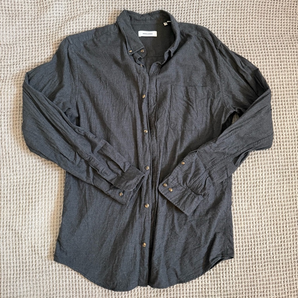 Jack & Jones Charcoal Button-Down Shirt